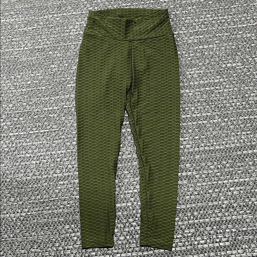 Olive Green Medium TikTok Leggings